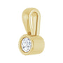 Sapphire Row Solitaire Charm/Pendant (3–18 mm) setting in 14K Yellow Gold, shown with a center stone (sold separately) — three-quarter view