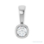 Sapphire Row Solitaire Charm/Pendant setting in Platinum, shown with a center stone (sold separately)