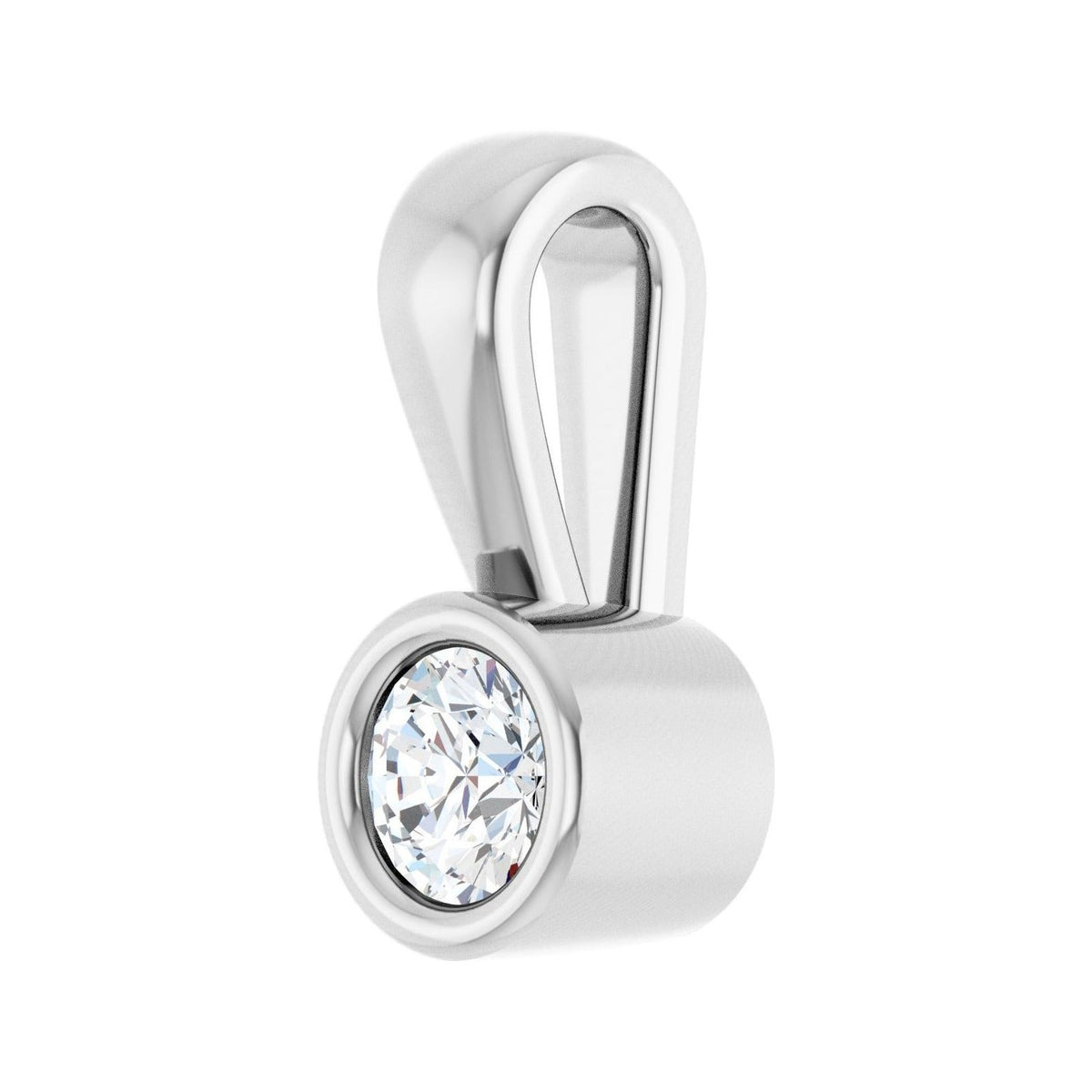 Sapphire Row Solitaire Charm/Pendant (3–18 mm) setting in Platinum, shown with a center stone (sold separately) — three-quarter view