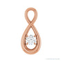 Sapphire Row Infinity-Inspired Solitaire Pendant setting in 14K Rose Gold, shown with a center stone (sold separately)