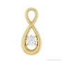 Sapphire Row Infinity-Inspired Solitaire Pendant setting in 14K Yellow Gold, shown with a center stone (sold separately)
