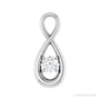 Sapphire Row Infinity-Inspired Solitaire Pendant setting in Platinum, shown with a center stone (sold separately)