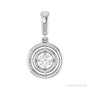 Sapphire Row Solitaire Pendant setting in Platinum, shown with a center stone (sold separately)