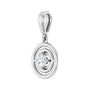 Sapphire Row Solitaire Pendant (4–16 mm) setting in Platinum, shown with a center stone (sold separately) — three-quarter view