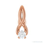 Sapphire Row Infinity-Inspired Pendant setting in 14K Rose Gold, shown with a center stone (sold separately)