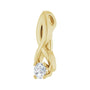 Sapphire Row Infinity-Inspired Pendant (4–16 mm) setting in 14K Yellow Gold, shown with a center stone (sold separately) — three-quarter view