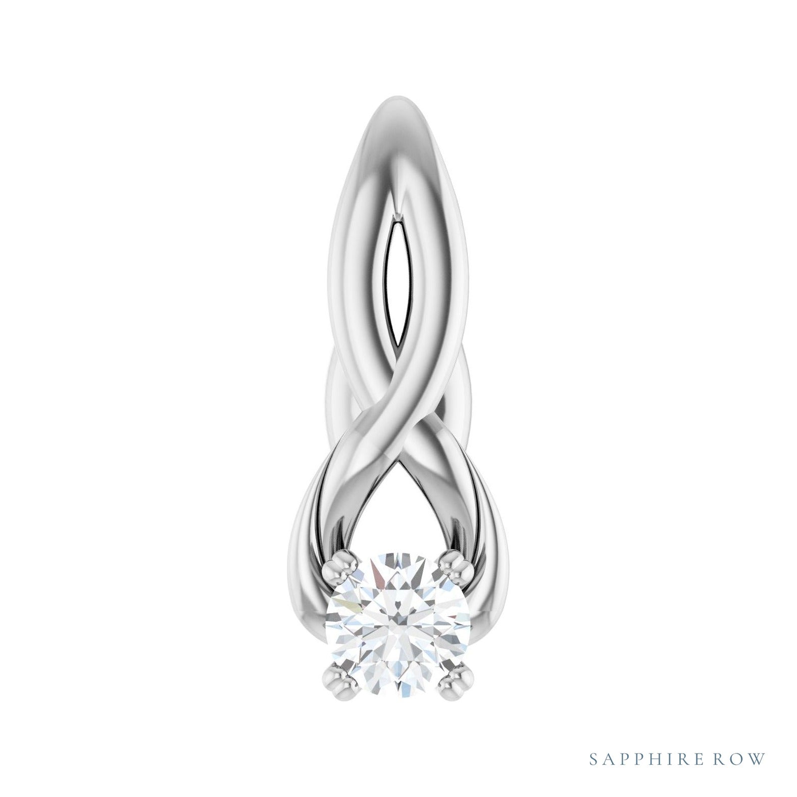 Sapphire Row Infinity-Inspired Pendant setting in Platinum, shown with a center stone (sold separately)