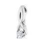 Sapphire Row Infinity-Inspired Pendant (4–16 mm) setting in Platinum, shown with a center stone (sold separately) — three-quarter view