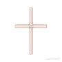 Sapphire Row Solitaire Cross Pendant setting in 14K Rose Gold, shown with a center stone (sold separately)
