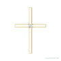 Sapphire Row Solitaire Cross Pendant setting in 14K Yellow Gold, shown with a center stone (sold separately)