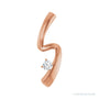 Sapphire Row Solitaire Freeform Pendant setting in 14K Rose Gold, shown with a center stone (sold separately)