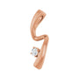 Sapphire Row Solitaire Freeform Pendant (3–7.5 mm) setting in 14K Rose Gold, shown with a center stone (sold separately) — three-quarter view