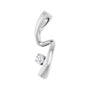 Sapphire Row Solitaire Freeform Pendant (3–7.5 mm) setting in 14K White Gold, shown with a center stone (sold separately) — three-quarter view