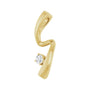 Sapphire Row Solitaire Freeform Pendant (3–7.5 mm) setting in 14K Yellow Gold, shown with a center stone (sold separately) — three-quarter view