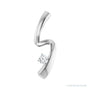 Sapphire Row Solitaire Freeform Pendant setting in Platinum, shown with a center stone (sold separately)