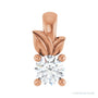 Sapphire Row Solitaire Charm/Pendant setting in 14K Rose Gold, shown with a center stone (sold separately)