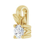 Sapphire Row Solitaire Charm/Pendant (3–11 mm) setting in 14K Yellow Gold, shown with a center stone (sold separately) — three-quarter view