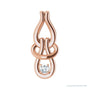 Sapphire Row Solitaire Freeform Pendant setting in 14K Rose Gold, shown with a center stone (sold separately)