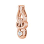 Sapphire Row Solitaire Freeform Pendant (3–6 mm) setting in 14K Rose Gold, shown with a center stone (sold separately) — three-quarter view