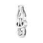 Sapphire Row Solitaire Freeform Pendant (3–6 mm) setting in 14K White Gold, shown with a center stone (sold separately) — three-quarter view
