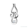 Sapphire Row Solitaire Freeform Pendant setting in Platinum, shown with a center stone (sold separately)