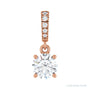 Sapphire Row Accented Pendant setting in 14K Rose Gold, shown with a center stone (sold separately)