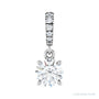 Sapphire Row Accented Pendant setting in 14K White Gold, shown with a center stone (sold separately)