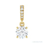 Sapphire Row Accented Pendant setting in 14K Yellow Gold, shown with a center stone (sold separately)