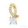 Sapphire Row Accented Pendant setting in 14K Yellow Gold, shown with a center stone (sold separately)