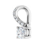Sapphire Row Accented Pendant (4.1–8 mm) setting in Platinum, shown with a center stone (sold separately) — three-quarter view