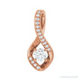 Sapphire Row Infinity-Inspired Pendant setting in 14K Rose Gold, shown with a center stone (sold separately)