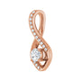 Sapphire Row Infinity-Inspired Pendant (4.1–8 mm) setting in 14K Rose Gold, shown with a center stone (sold separately) — three-quarter view