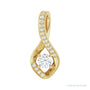 Sapphire Row Infinity-Inspired Pendant setting in 14K Yellow Gold, shown with a center stone (sold separately)