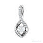 Sapphire Row Infinity-Inspired Pendant setting in Platinum, shown with a center stone (sold separately)