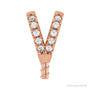 Sapphire Row Accented Pearl Pendant setting in 14K Rose Gold, shown without a pearl (pearl sold separately)