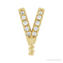 Sapphire Row Accented Pearl Pendant setting in 14K Yellow Gold, shown without a pearl (pearl sold separately)