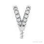 Sapphire Row Accented Pearl Pendant setting in Platinum, shown without a pearl (pearl sold separately)