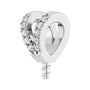 Sapphire Row Accented Pearl Pendant (5–8 mm) setting in Platinum, shown without a pearl (pearl sold separately) — three-quarter view