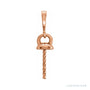 Sapphire Row Pearl Pendant setting in 14K Rose Gold, shown without a pearl (pearl sold separately)