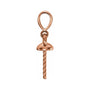 Sapphire Row Pearl Pendant (6–10 mm) setting in 14K Rose Gold, shown without a pearl (pearl sold separately) — three-quarter view