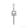 Sapphire Row Pearl Pendant setting in 14K White Gold, shown without a pearl (pearl sold separately)