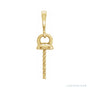 Sapphire Row Pearl Pendant setting in 14K Yellow Gold, shown without a pearl (pearl sold separately)