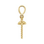 Sapphire Row Pearl Pendant (6–10 mm) setting in 14K Yellow Gold, shown without a pearl (pearl sold separately) — three-quarter view