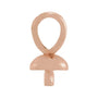 Sapphire Row Pearl Pendant (4–6 mm) setting in 14K Rose Gold, shown without a pearl (pearl sold separately) — three-quarter view
