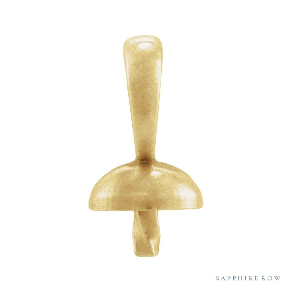 Sapphire Row Pearl Pendant setting in 14K Yellow Gold, shown without a pearl (pearl sold separately)