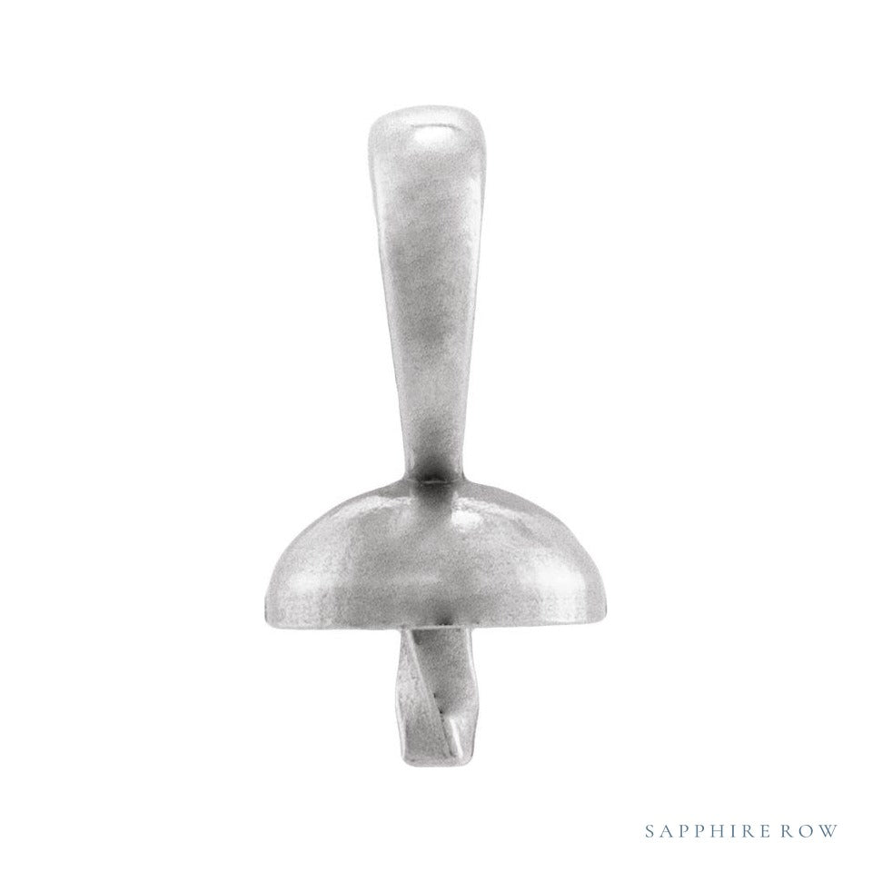 Sapphire Row Pearl Pendant setting in Platinum, shown without a pearl (pearl sold separately)