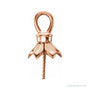 Sapphire Row Pearl Pendant setting in 14K Rose Gold, shown without a pearl (pearl sold separately)