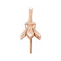 Sapphire Row Pearl Pendant (10–12 mm) setting in 14K Rose Gold, shown without a pearl (pearl sold separately) — three-quarter view