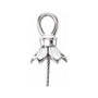 Sapphire Row Pearl Pendant (10–12 mm) setting in 14K White Gold, shown without a pearl (pearl sold separately) — three-quarter view