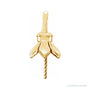 Sapphire Row Pearl Pendant setting in 14K Yellow Gold, shown without a pearl (pearl sold separately)